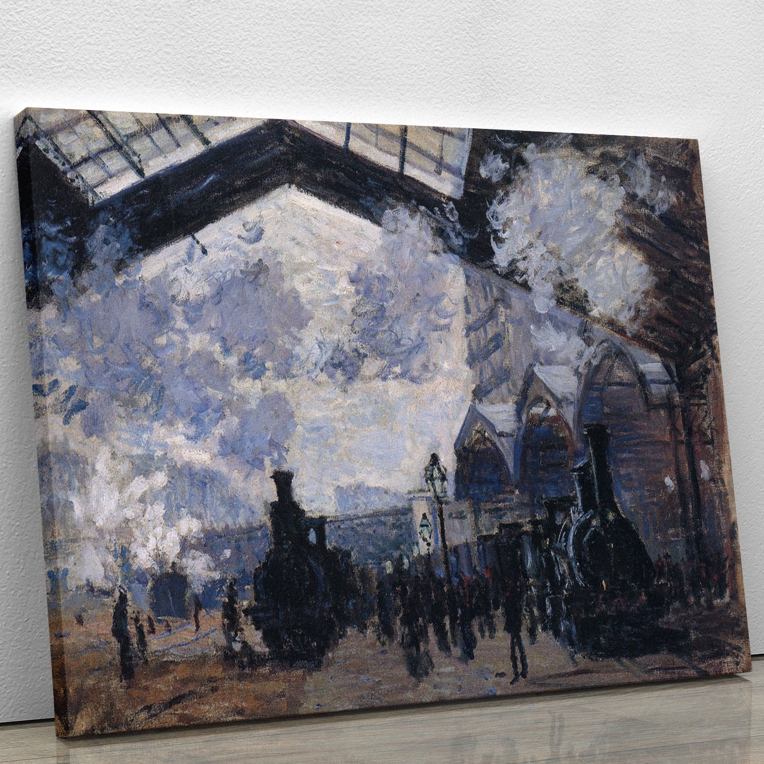 The gare St Lazare 2 by Monet Canvas Print or Poster - Canvas Art Rocks - 1
