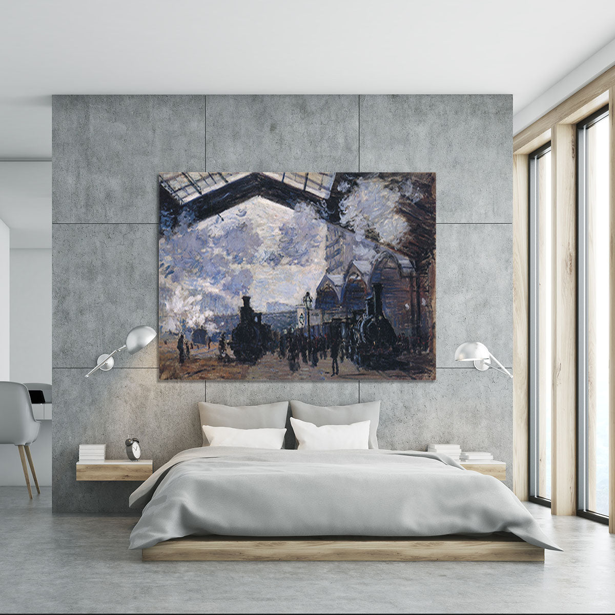 The gare St Lazare 2 by Monet Canvas Print or Poster - Canvas Art Rocks - 5