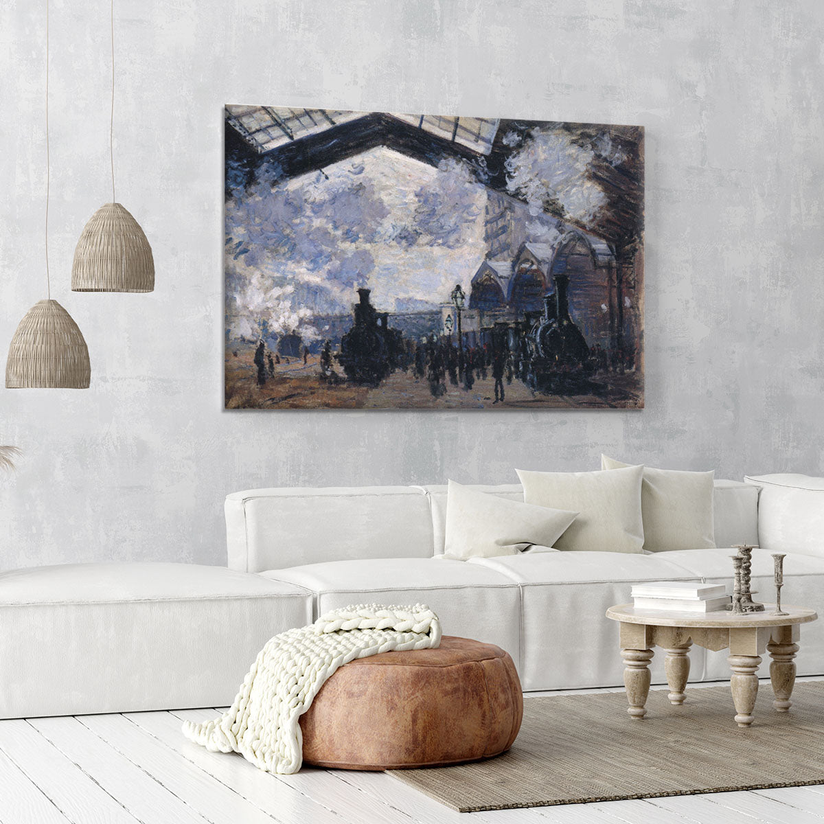 The gare St Lazare 2 by Monet Canvas Print or Poster - Canvas Art Rocks - 6