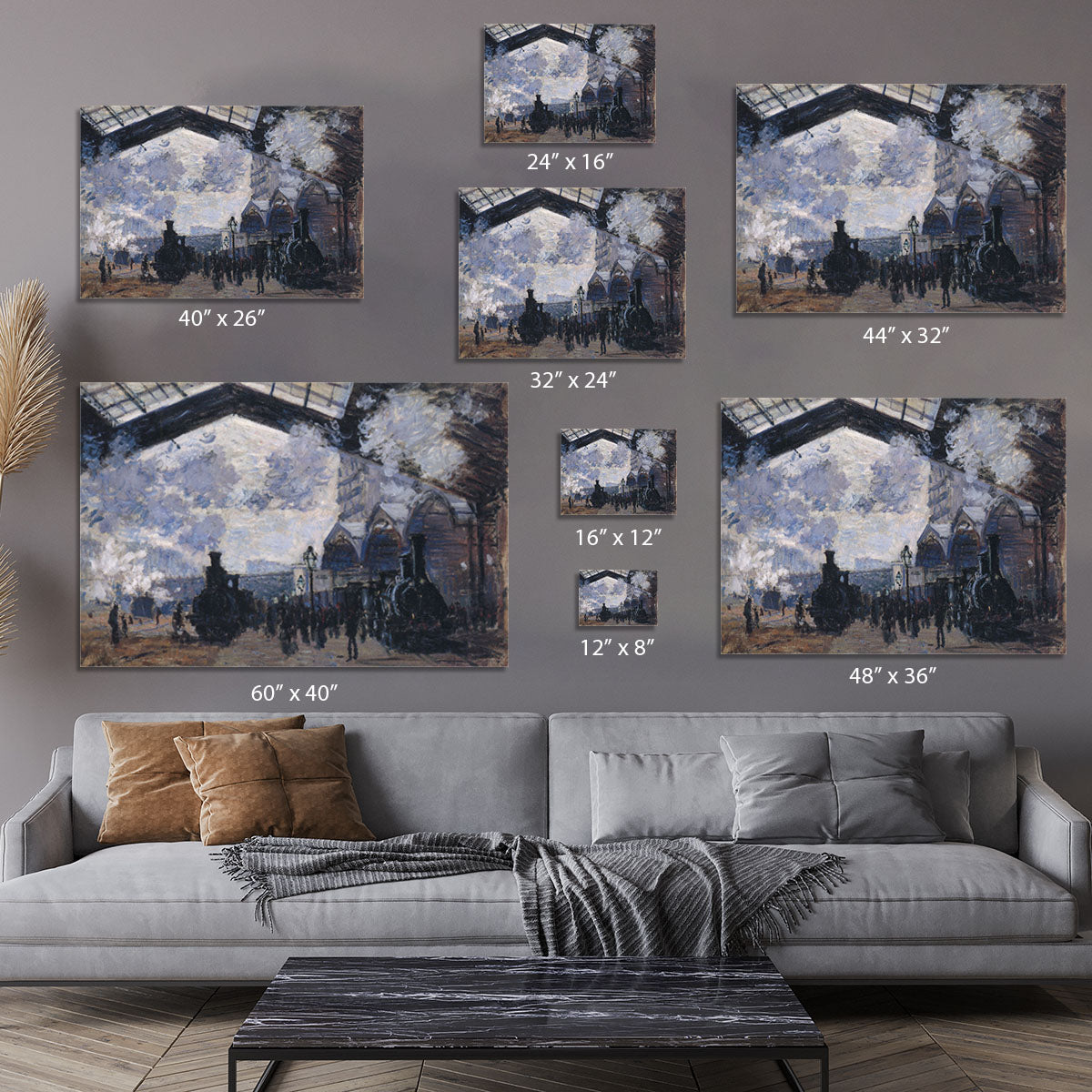 The gare St Lazare 2 by Monet Canvas Print or Poster - Canvas Art Rocks - 7
