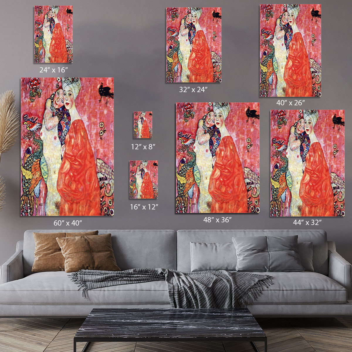 The girlfriends by Klimt Canvas Print or Poster - Canvas Art Rocks - 7