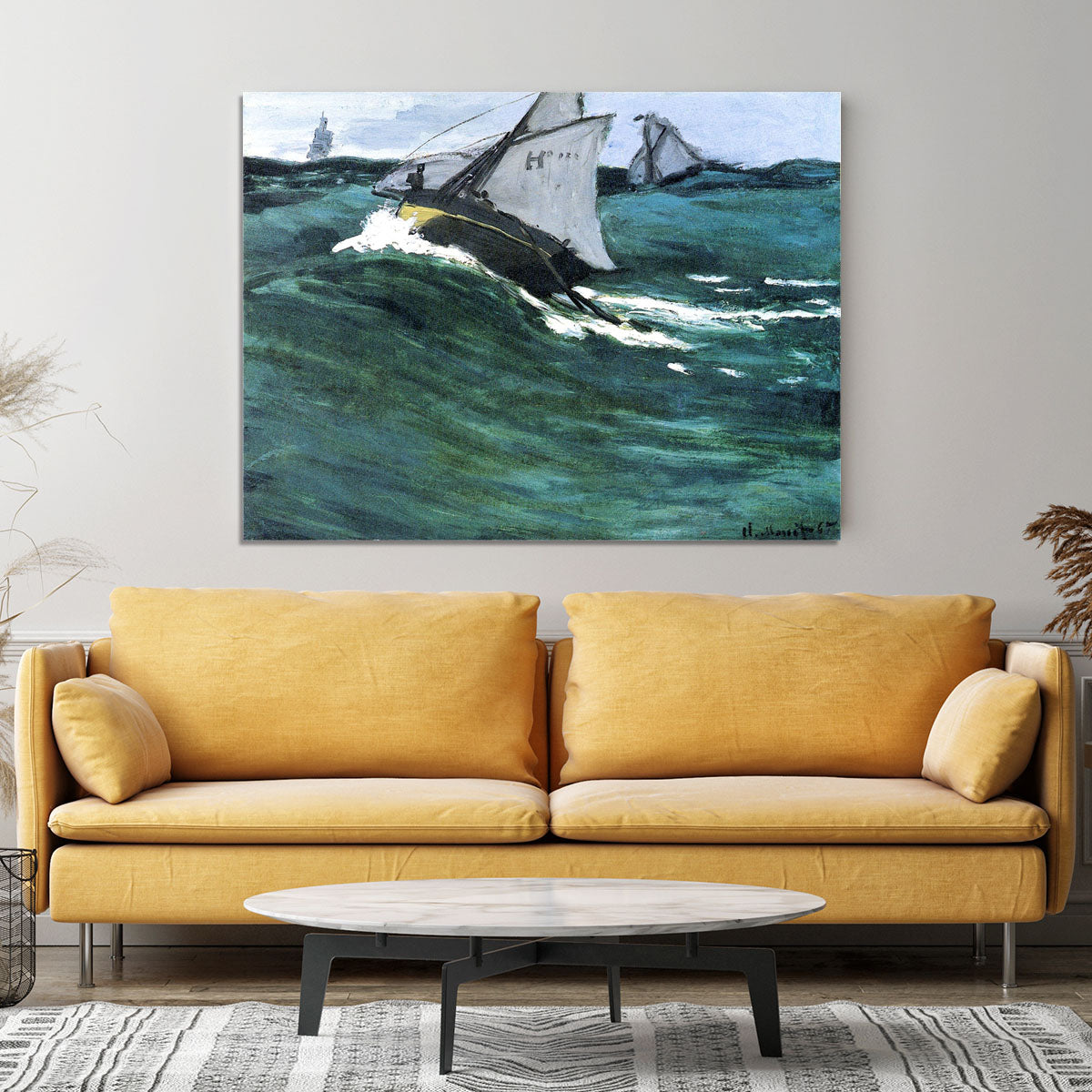 The green wave by Monet Canvas Print or Poster - Canvas Art Rocks - 4