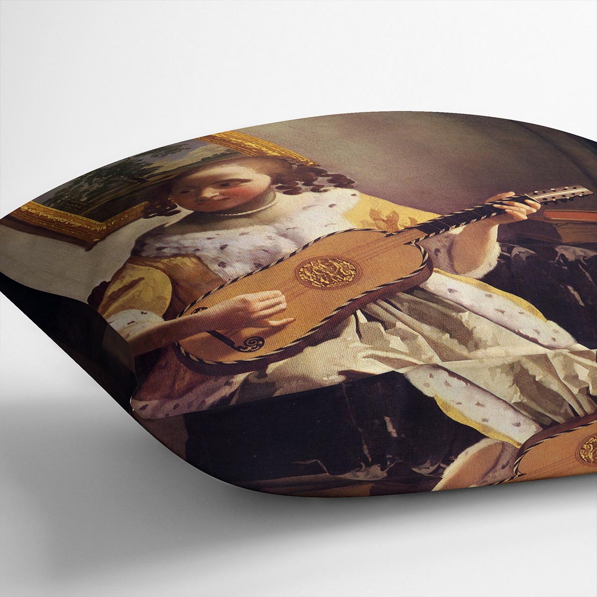 The guitar player by Vermeer Cushion