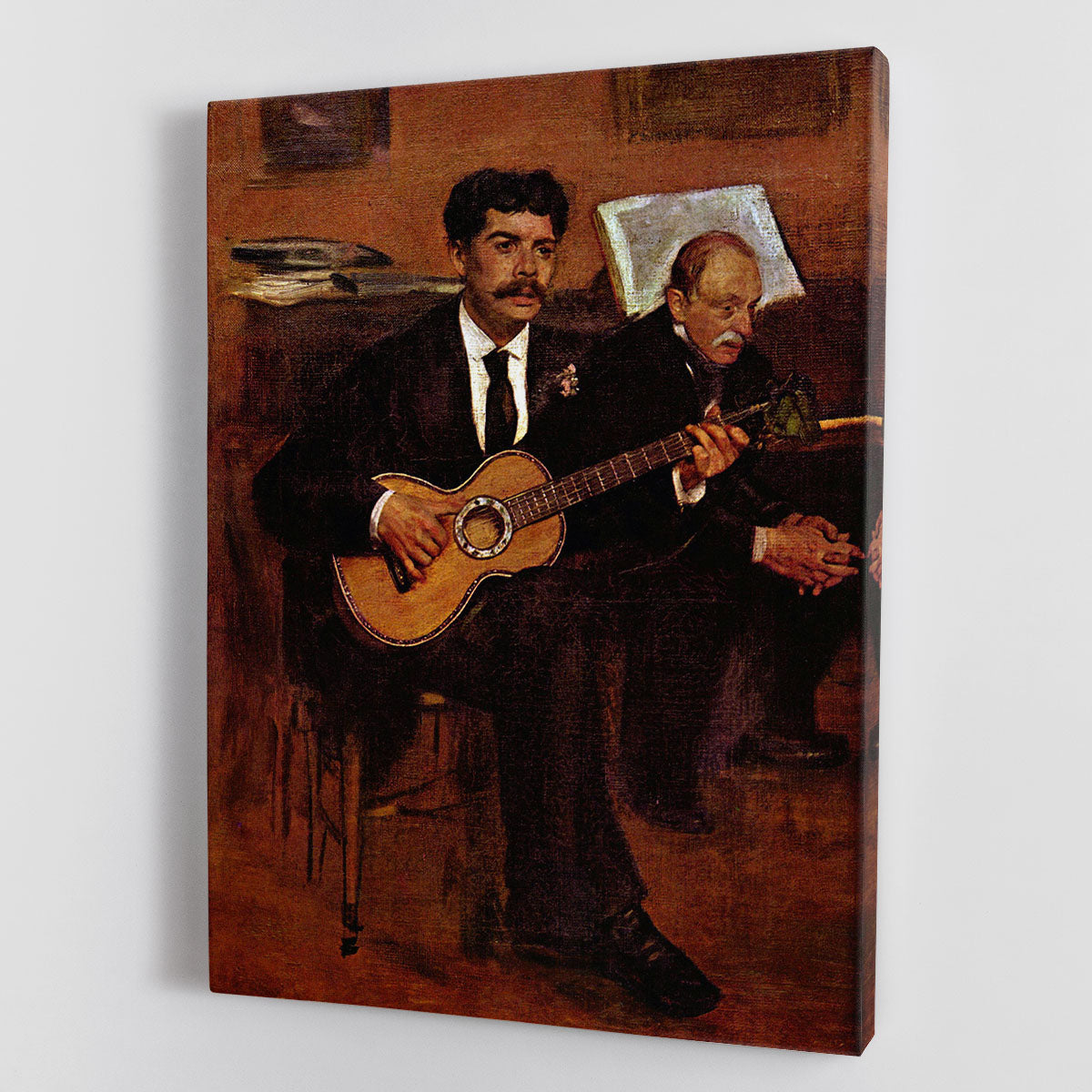 The guitarist Pagans and Monsieur Degas by Degas Canvas Print or Poster - Canvas Art Rocks - 1