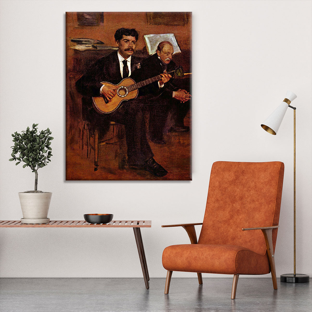 The guitarist Pagans and Monsieur Degas by Degas Canvas Print or Poster - Canvas Art Rocks - 6