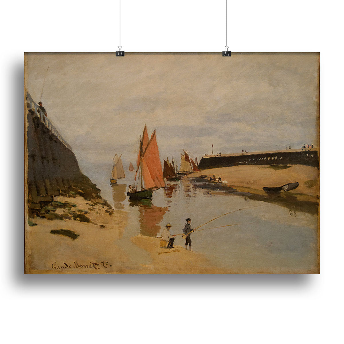 The harbor at Trouville by Monet Canvas Print or Poster - Canvas Art Rocks - 2