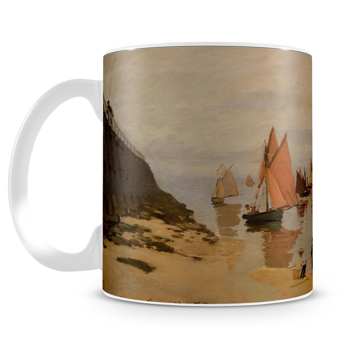 The harbor at Trouville by Monet Mug - Canvas Art Rocks - 4
