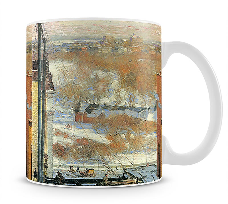 The hut and the skyscrapers by Hassam Mug - Canvas Art Rocks - 1