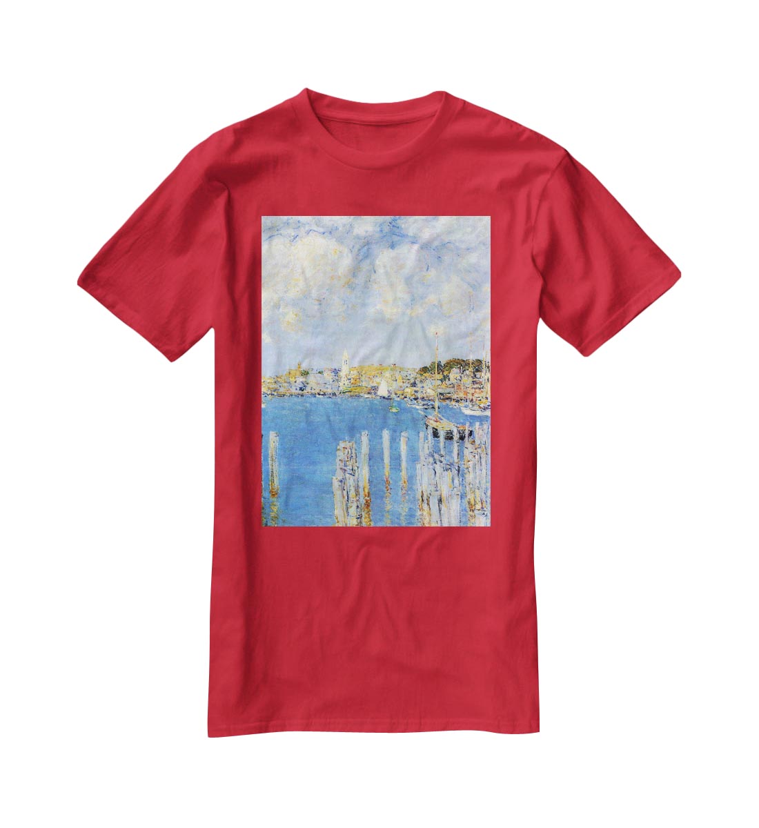 The inland port of Gloucester by Hassam T-Shirt - Canvas Art Rocks - 4