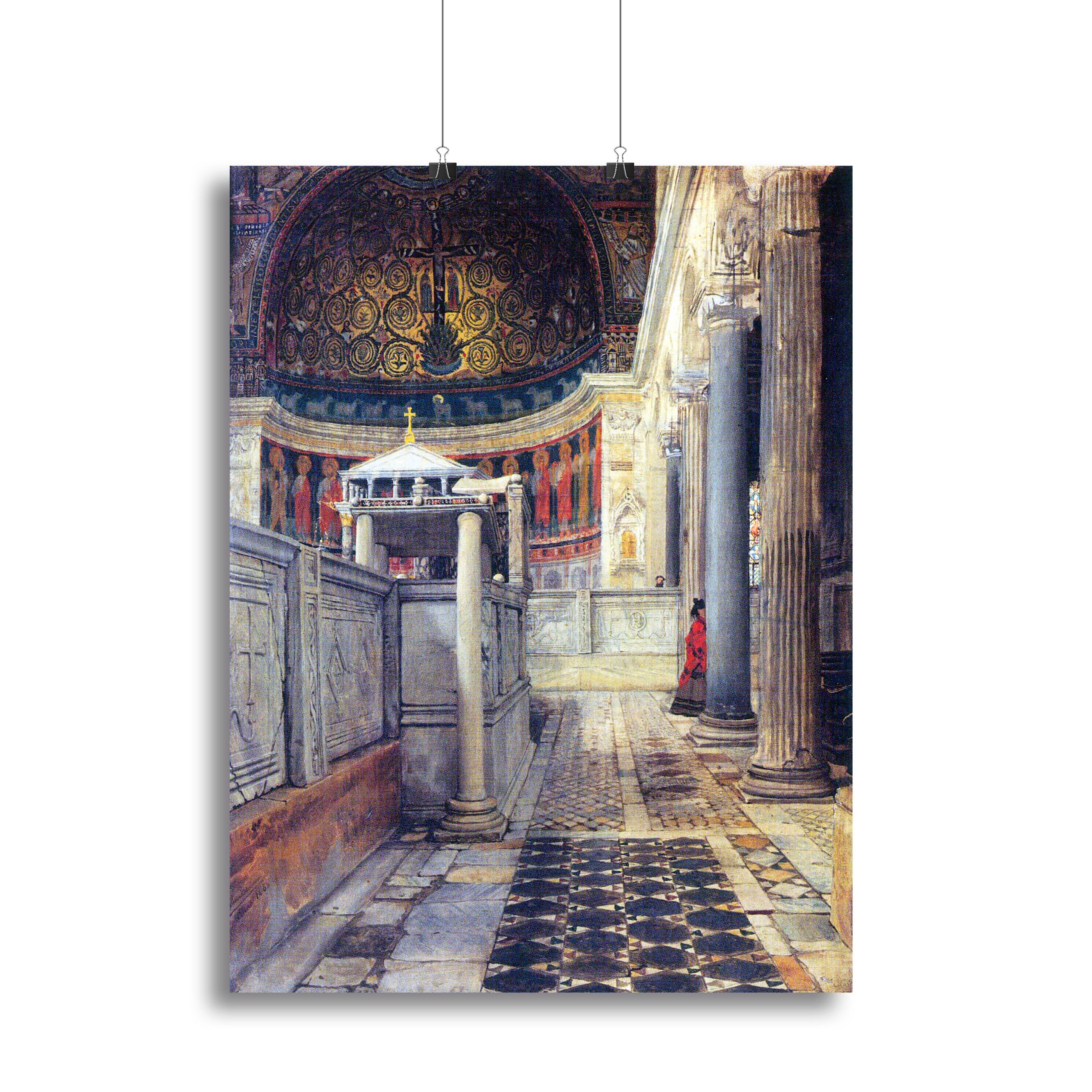The interior of the church of San Clemente Rome by Alma Tadema Canvas Print or Poster - Canvas Art Rocks - 2