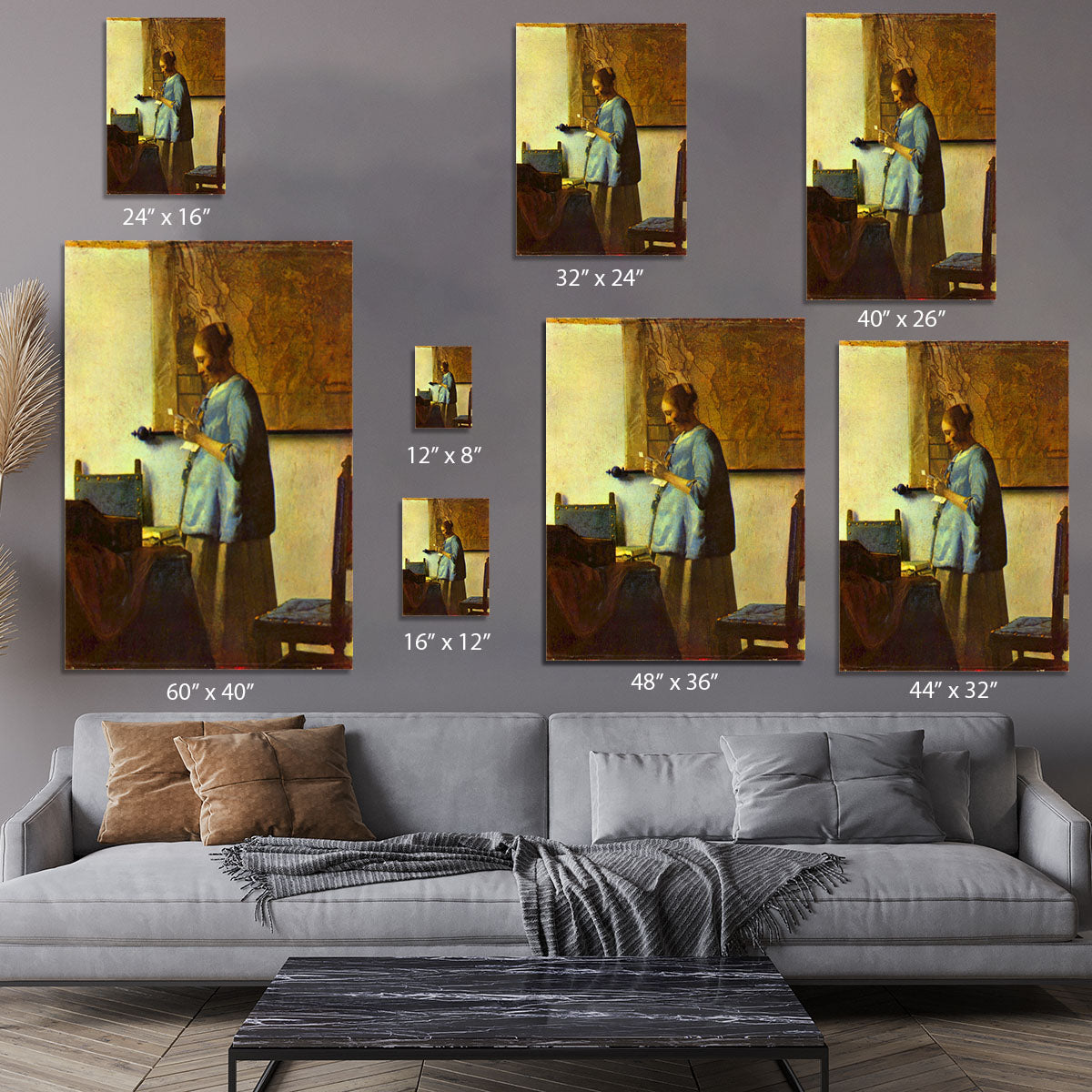 The letter reader by Vermeer Canvas Print or Poster - Canvas Art Rocks - 7