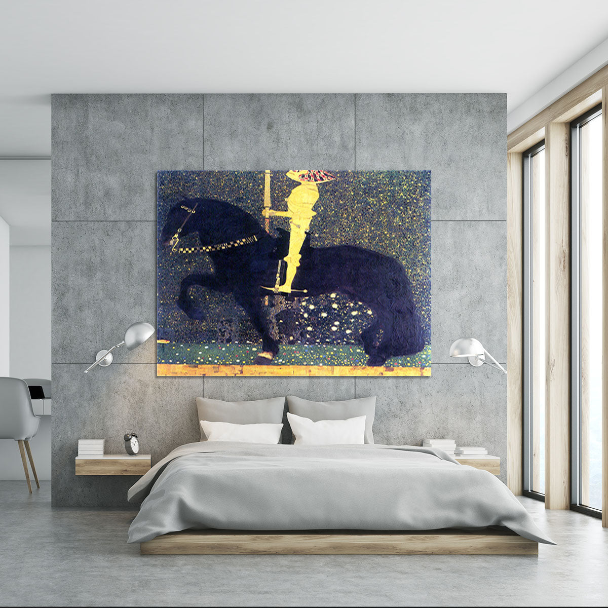 The life of a struggle The Golden Knights by Klimt Canvas Print or Poster - Canvas Art Rocks - 5