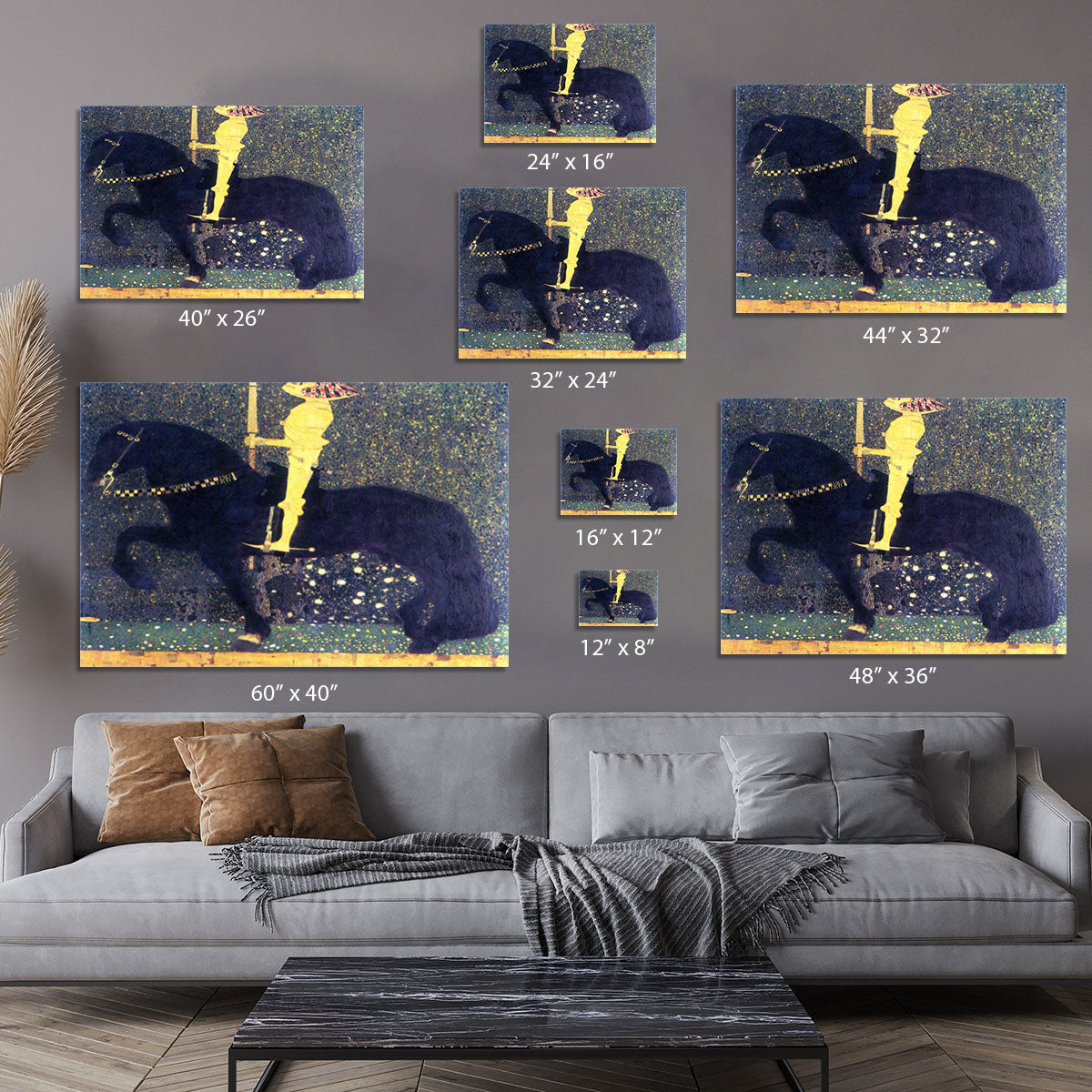 The life of a struggle The Golden Knights by Klimt Canvas Print or Poster - Canvas Art Rocks - 7