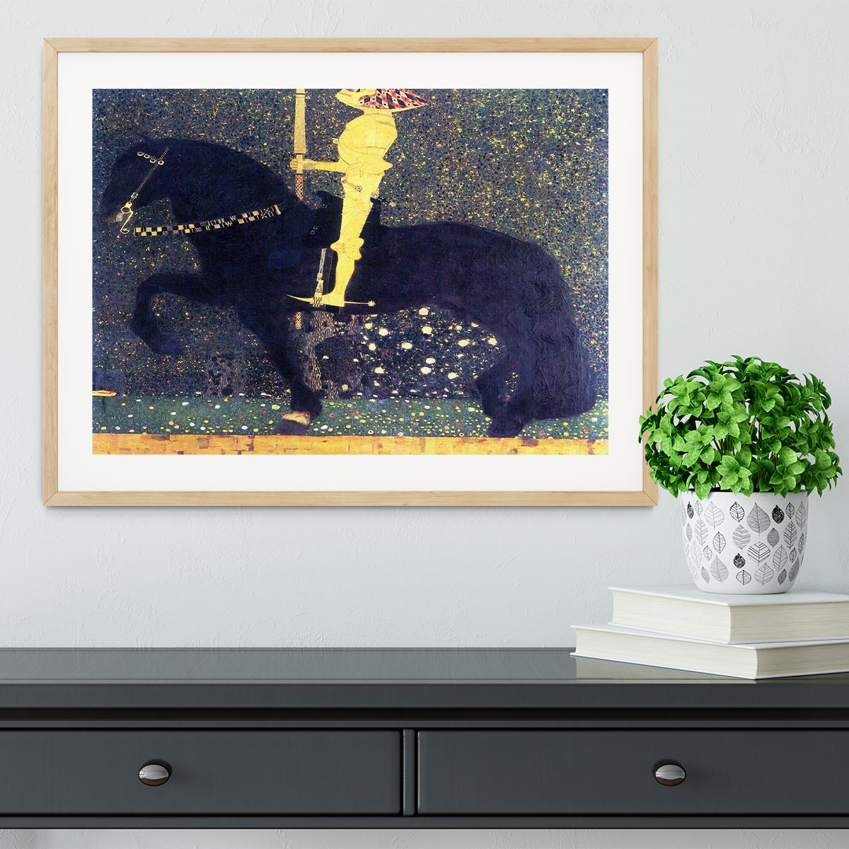 The life of a struggle The Golden Knights by Klimt Framed Print - Canvas Art Rocks - 3