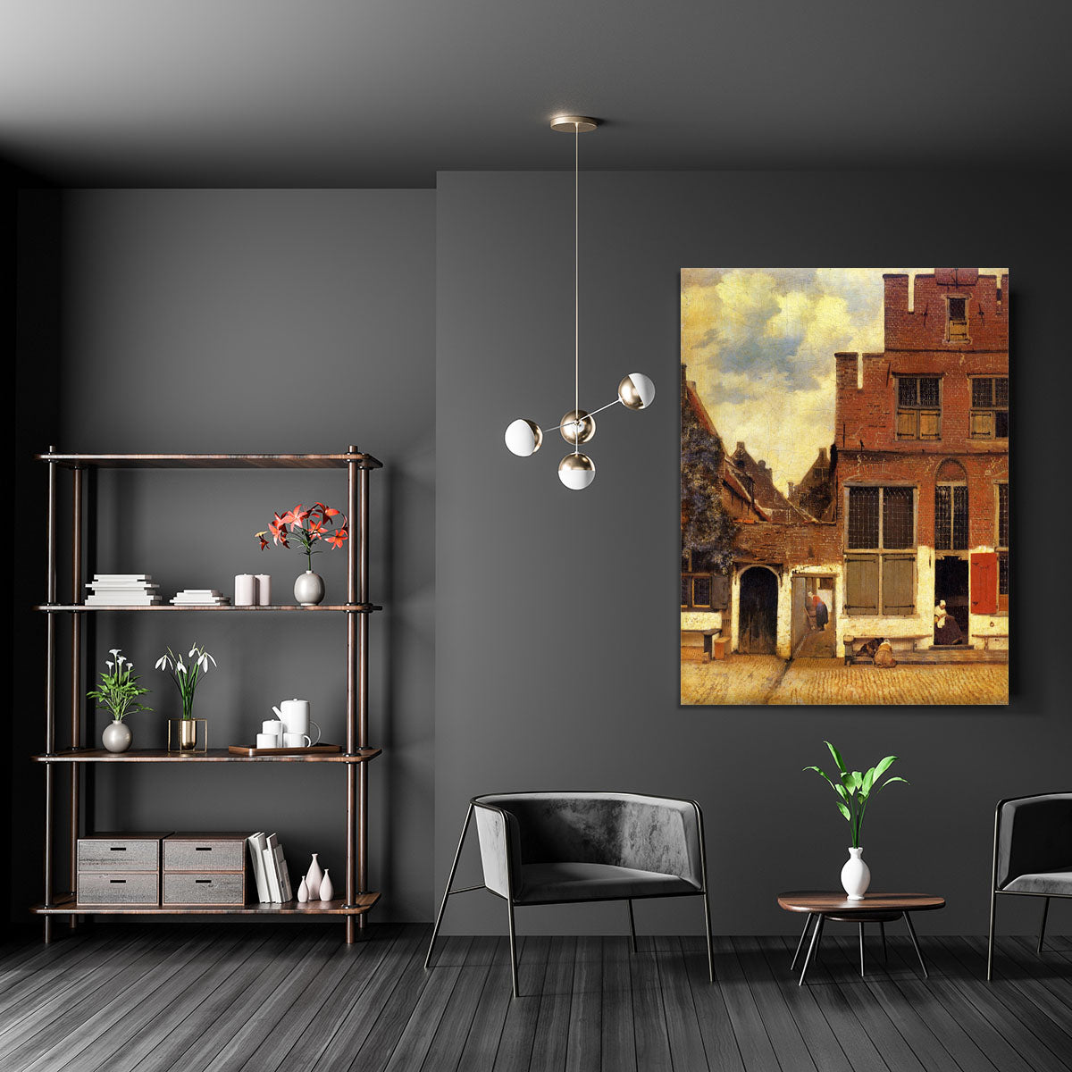 The little street by Vermeer Canvas Print or Poster - Canvas Art Rocks - 5