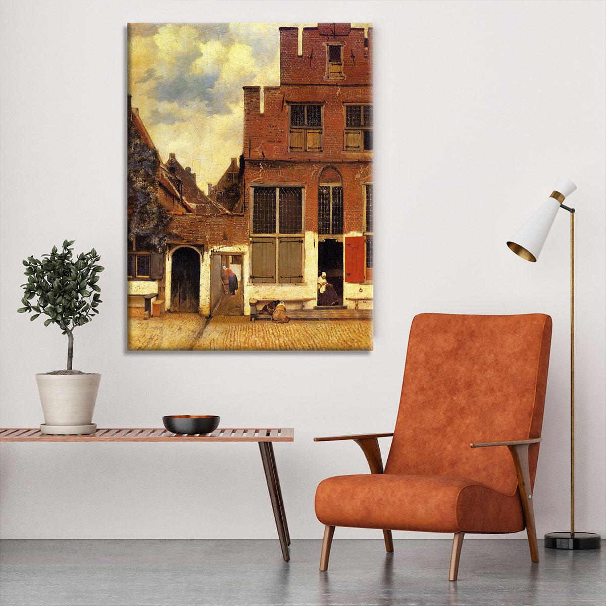 The little street by Vermeer Canvas Print or Poster - Canvas Art Rocks - 6