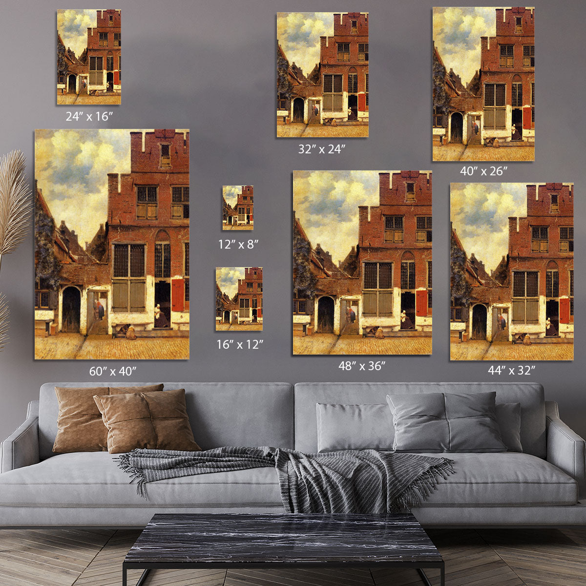 The little street by Vermeer Canvas Print or Poster - Canvas Art Rocks - 7