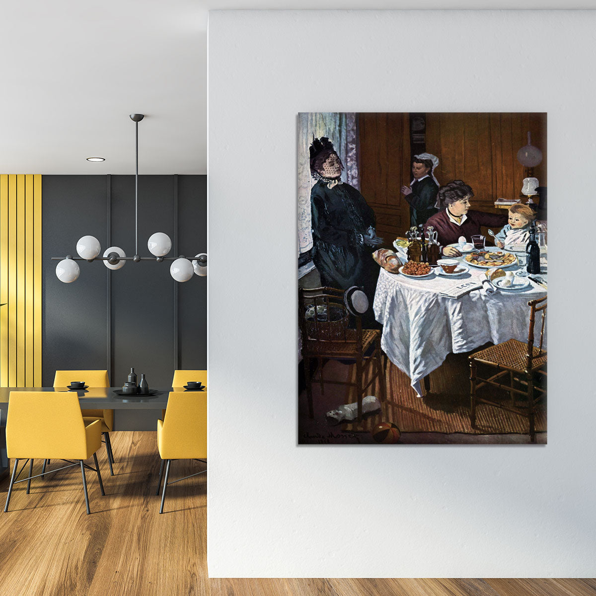 The lunch 1 by Monet Canvas Print or Poster - Canvas Art Rocks - 4