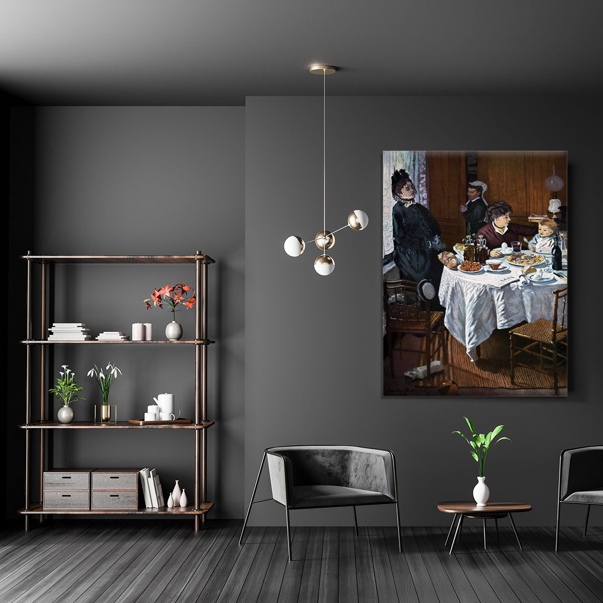 The lunch 1 by Monet Canvas Print or Poster - Canvas Art Rocks - 5