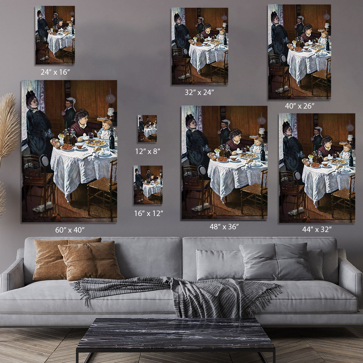 The lunch 1 by Monet Canvas Print or Poster - Canvas Art Rocks - 7