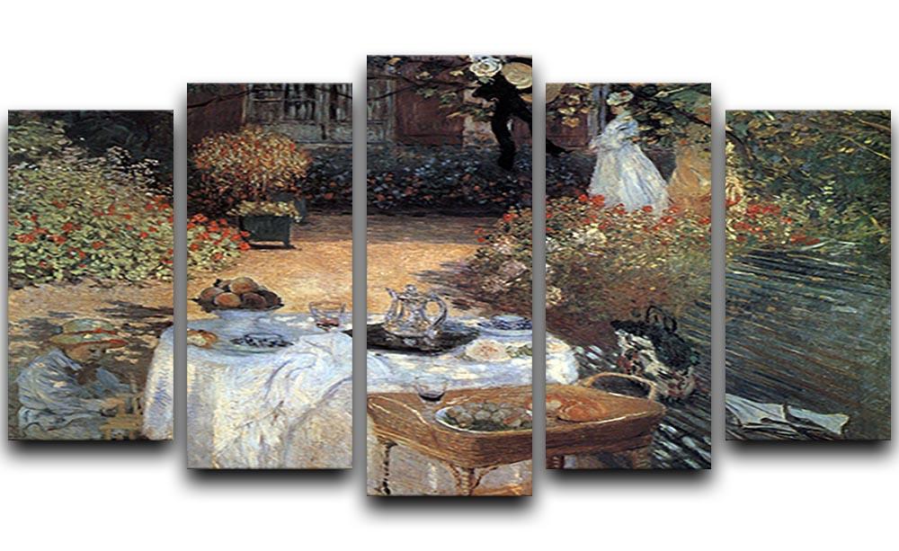 The lunch 2 by Monet 5 Split Panel Canvas  - Canvas Art Rocks - 1