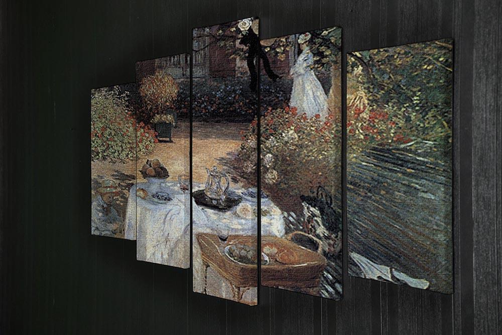 The lunch 2 by Monet 5 Split Panel Canvas - Canvas Art Rocks - 2