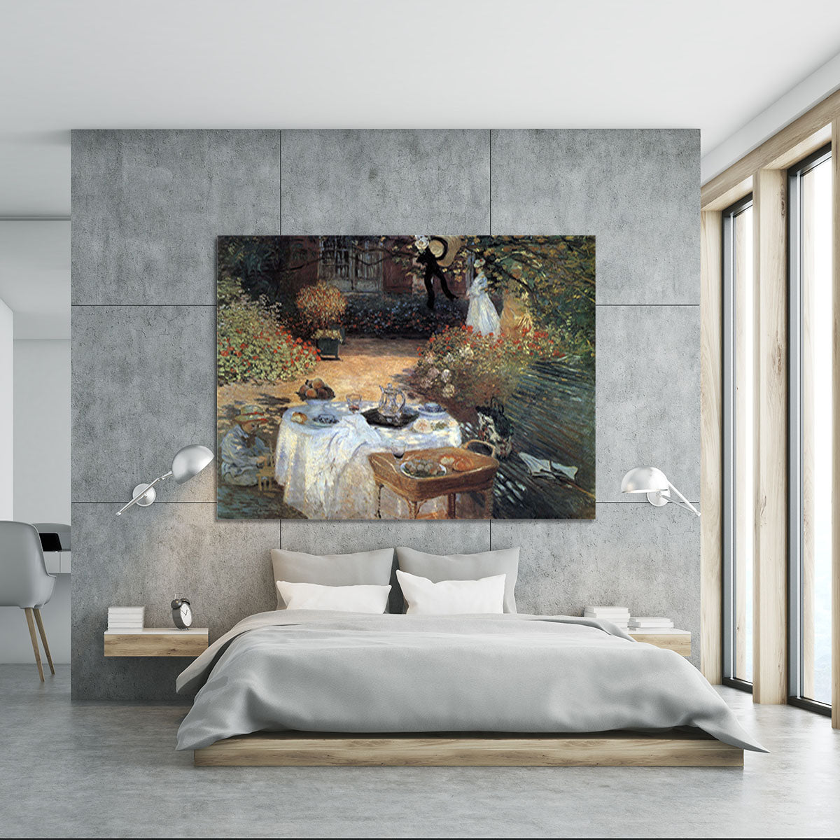 The lunch 2 by Monet Canvas Print or Poster - Canvas Art Rocks - 5