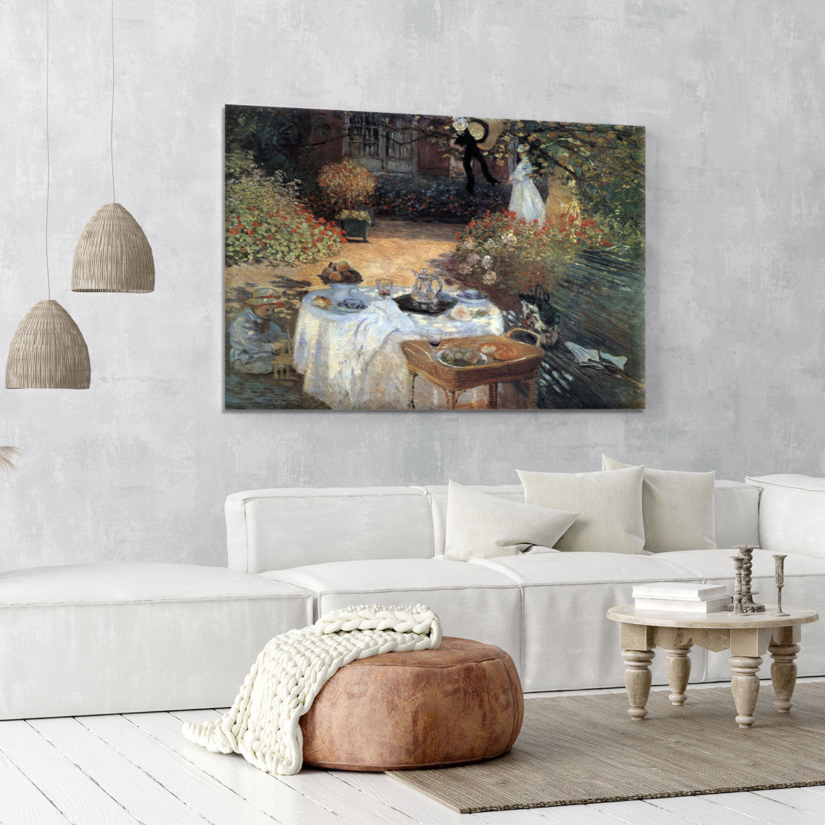 The lunch 2 by Monet Canvas Print or Poster - Canvas Art Rocks - 6