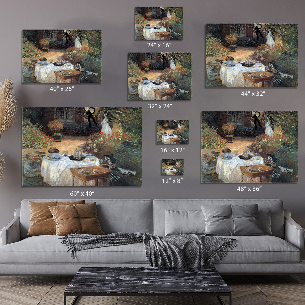 The lunch 2 by Monet Canvas Print or Poster - Canvas Art Rocks - 7