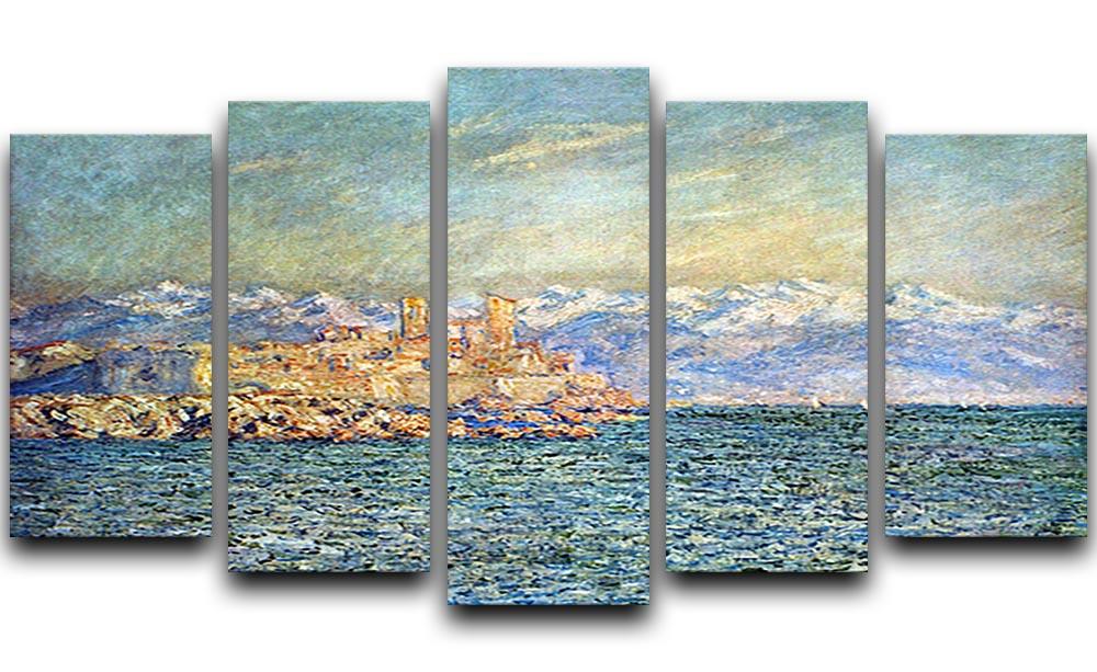 The old Fort in Antibes by Monet 5 Split Panel Canvas  - Canvas Art Rocks - 1