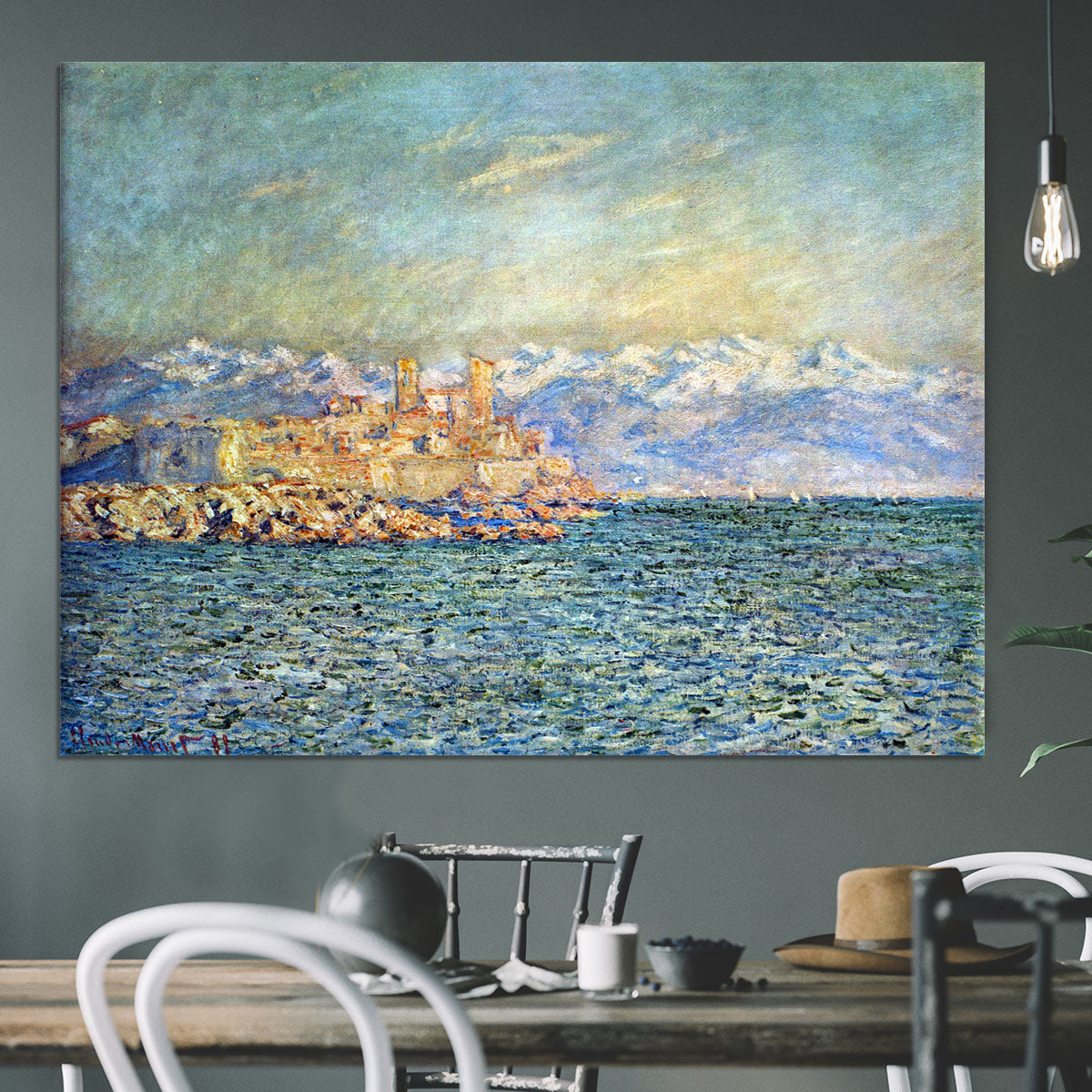The old Fort in Antibes by Monet Canvas Print or Poster - Canvas Art Rocks - 3