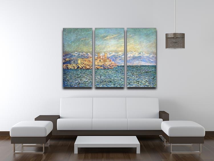 The old Fort in Antibes by Monet Split Panel Canvas Print - Canvas Art Rocks - 4