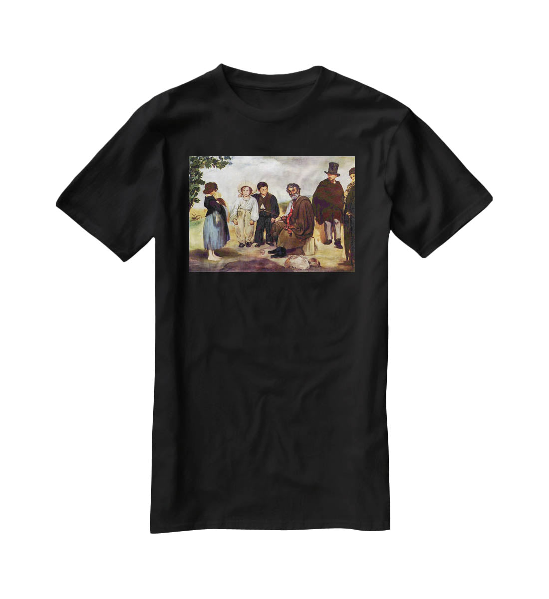 The old musician by Manet T-Shirt - Canvas Art Rocks - 1