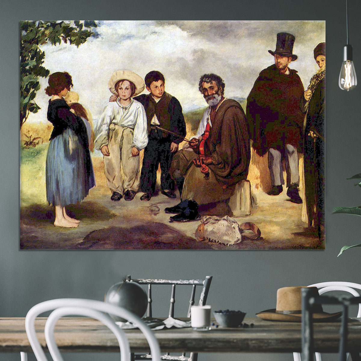 The old musician by Manet Canvas Print or Poster - Canvas Art Rocks - 3