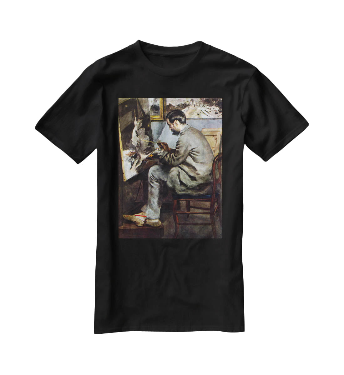 The painter in the studio of Bazille by Renoir T-Shirt - Canvas Art Rocks - 1