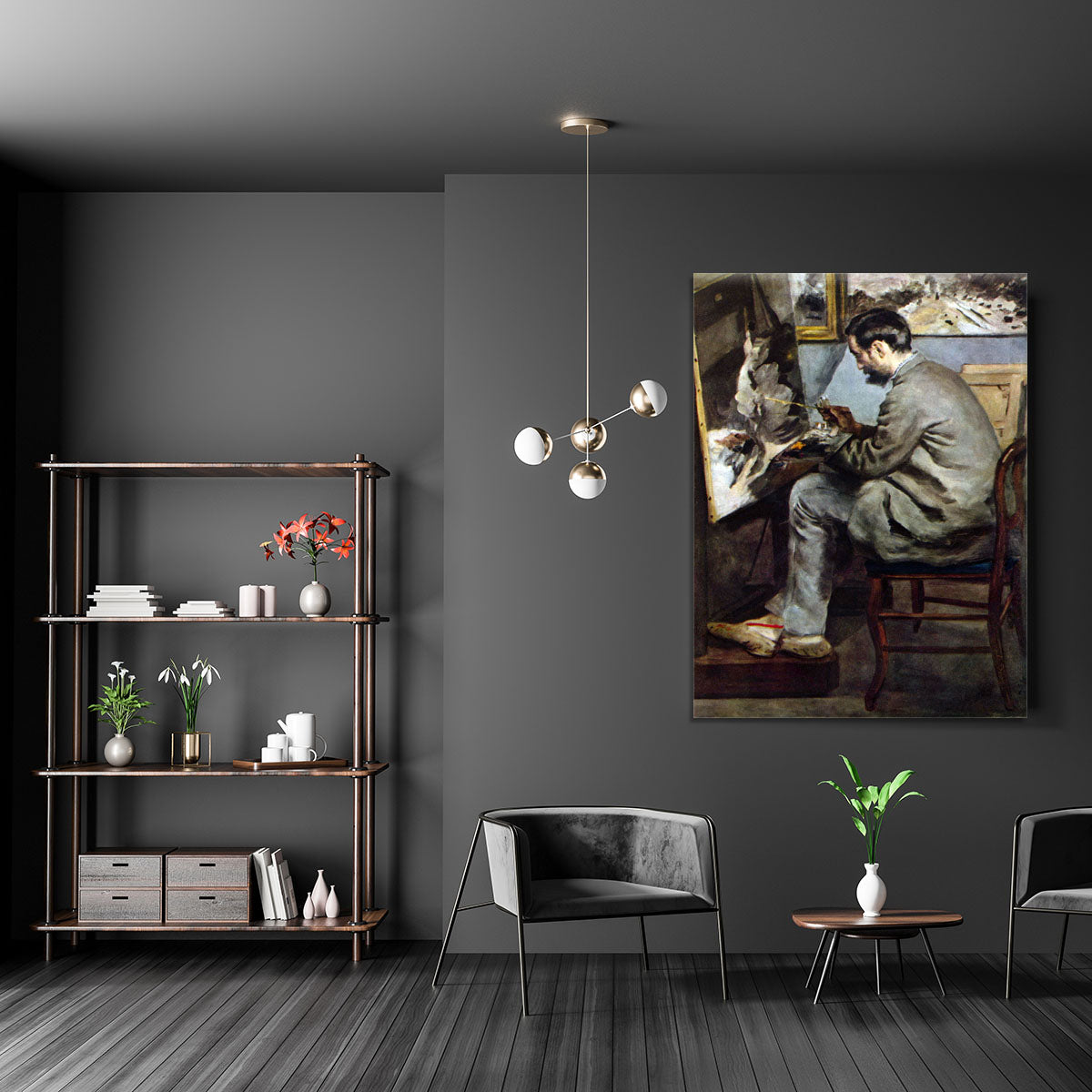 The painter in the studio of Bazille by Renoir Canvas Print or Poster - Canvas Art Rocks - 5