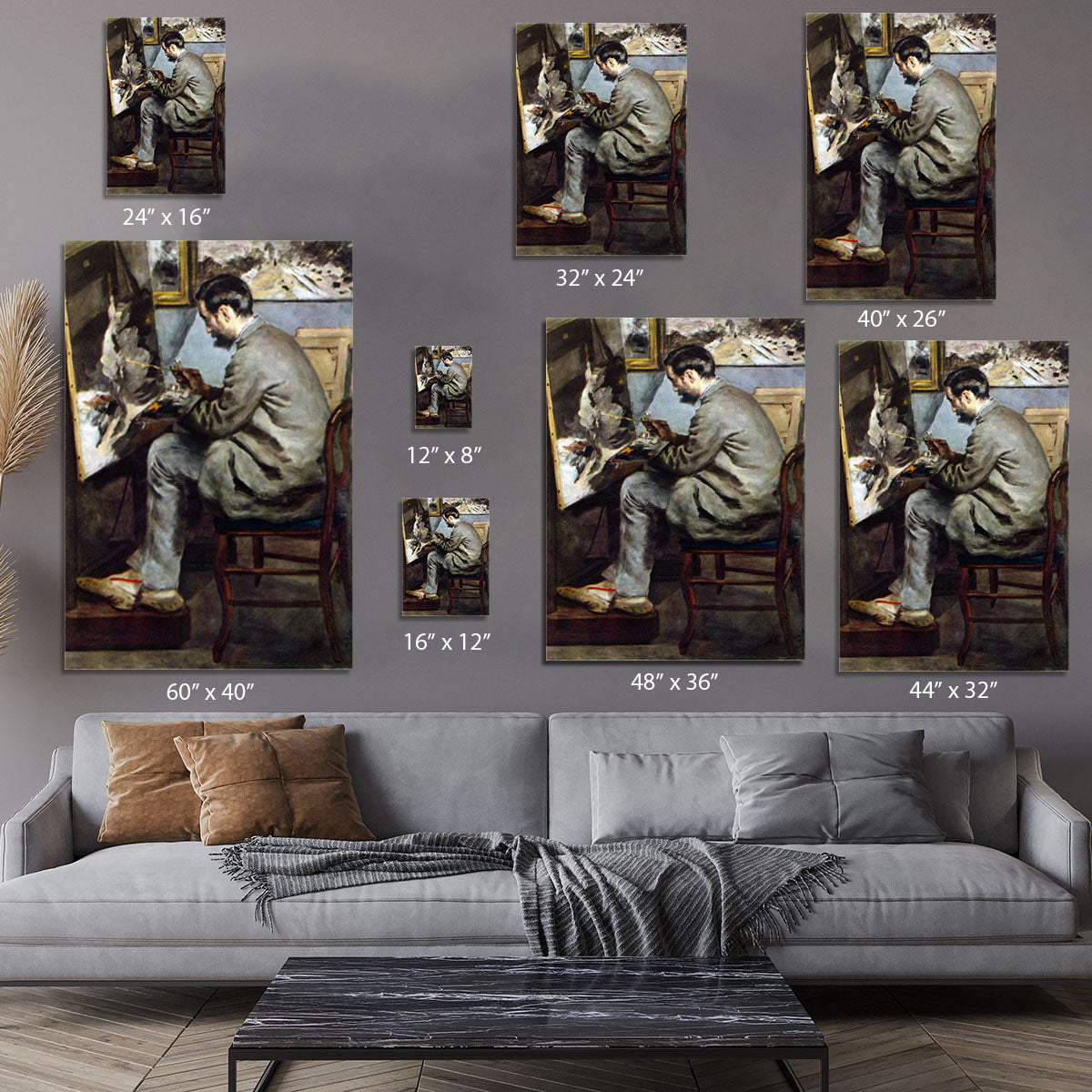 The painter in the studio of Bazille by Renoir Canvas Print or Poster - Canvas Art Rocks - 7