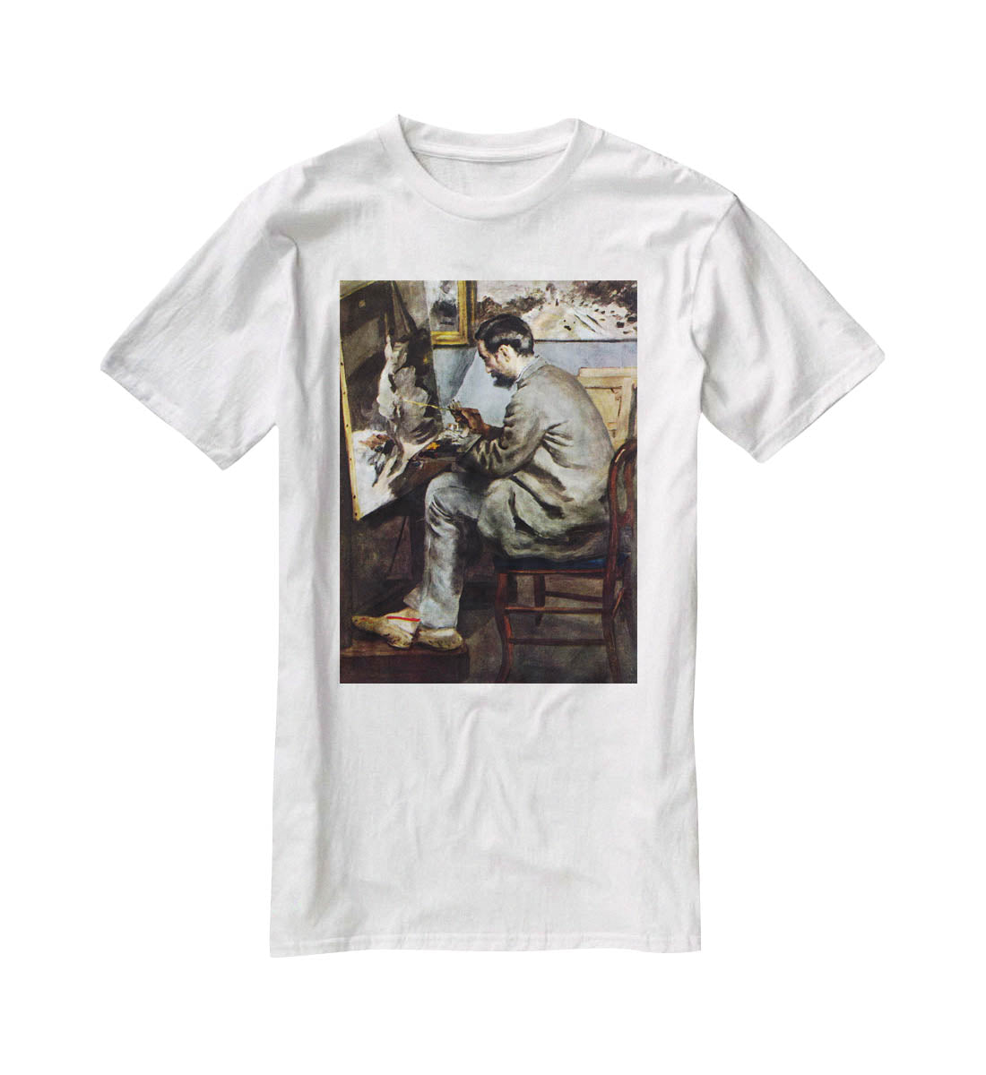 The painter in the studio of Bazille by Renoir T-Shirt - Canvas Art Rocks - 5