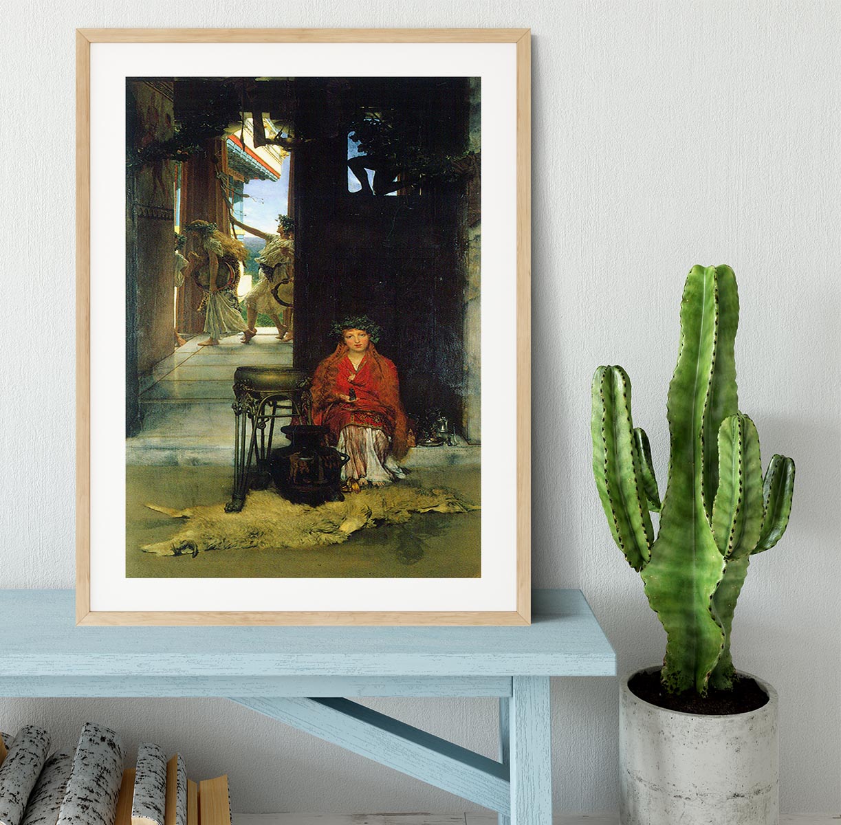 The path to the temple by Alma Tadema Framed Print - Canvas Art Rocks - 3