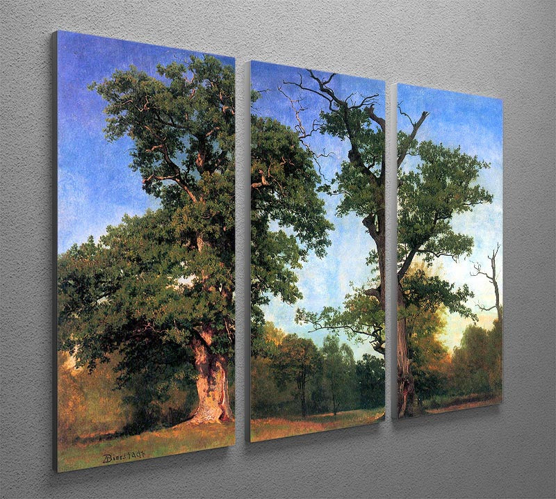 The pioneers of forests by Bierstadt 3 Split Panel Canvas Print - Canvas Art Rocks - 2