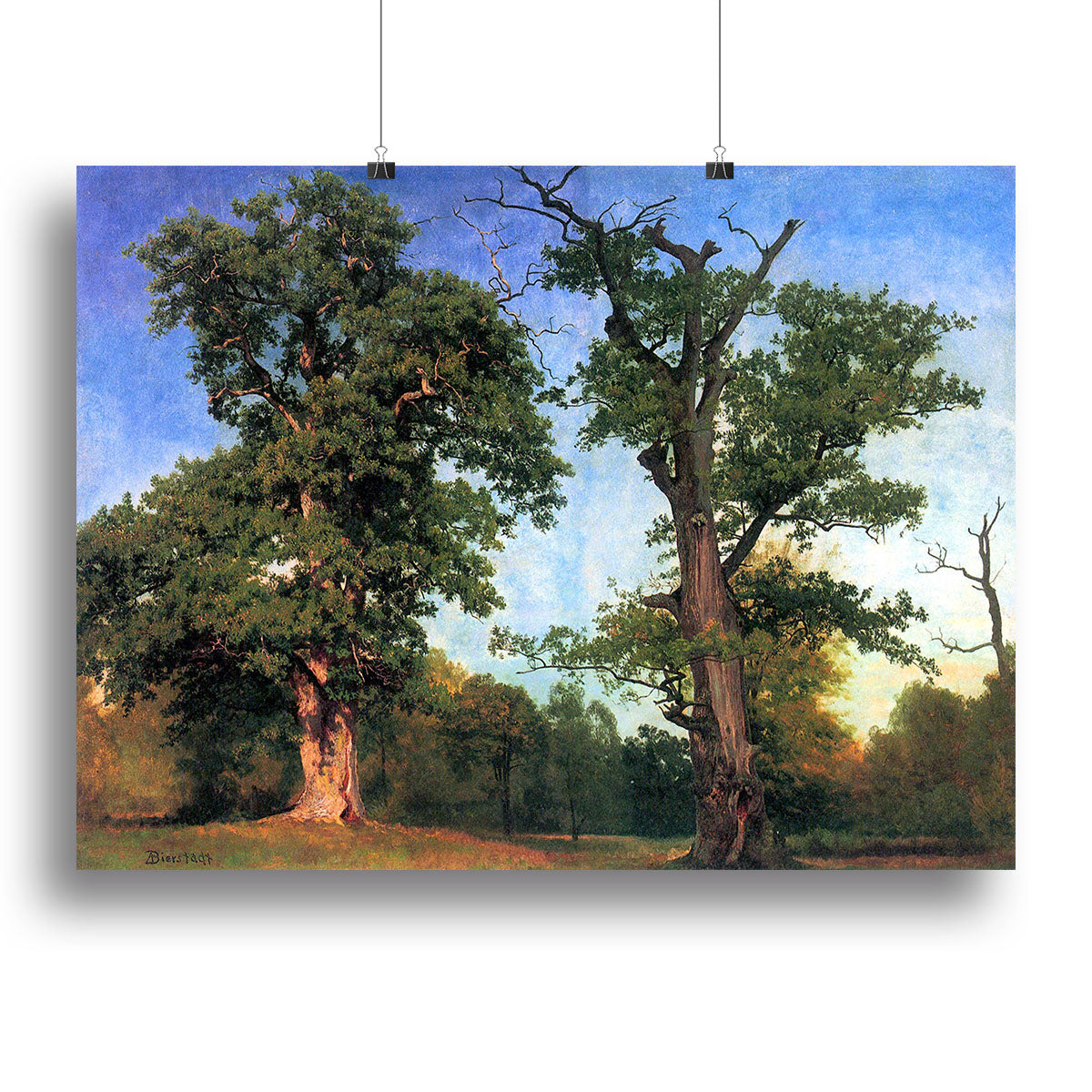 The pioneers of forests by Bierstadt Canvas Print or Poster - Canvas Art Rocks - 2