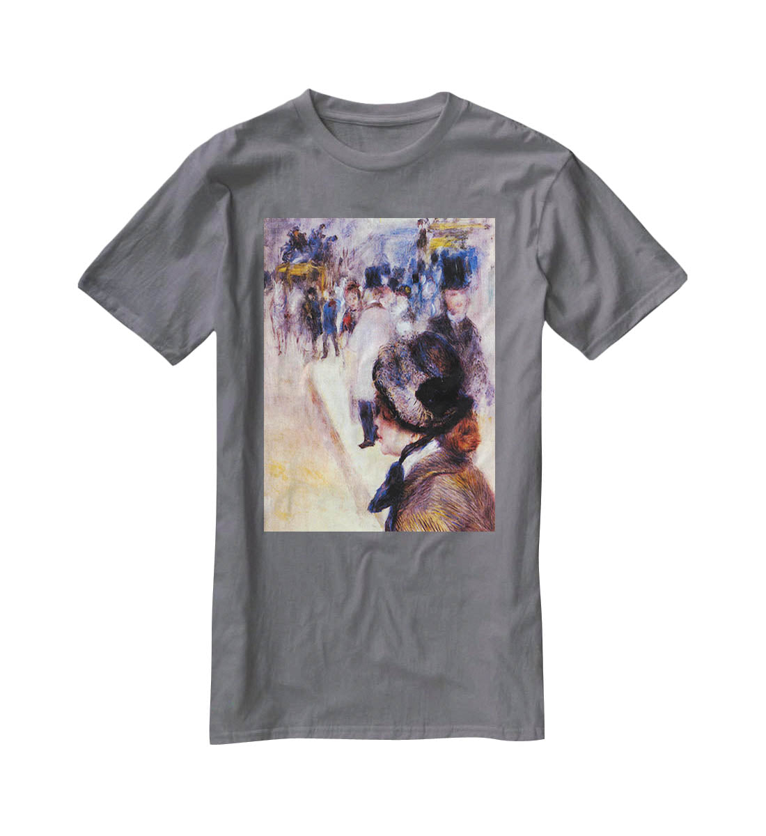 The place Clichy by Renoir T-Shirt - Canvas Art Rocks - 3