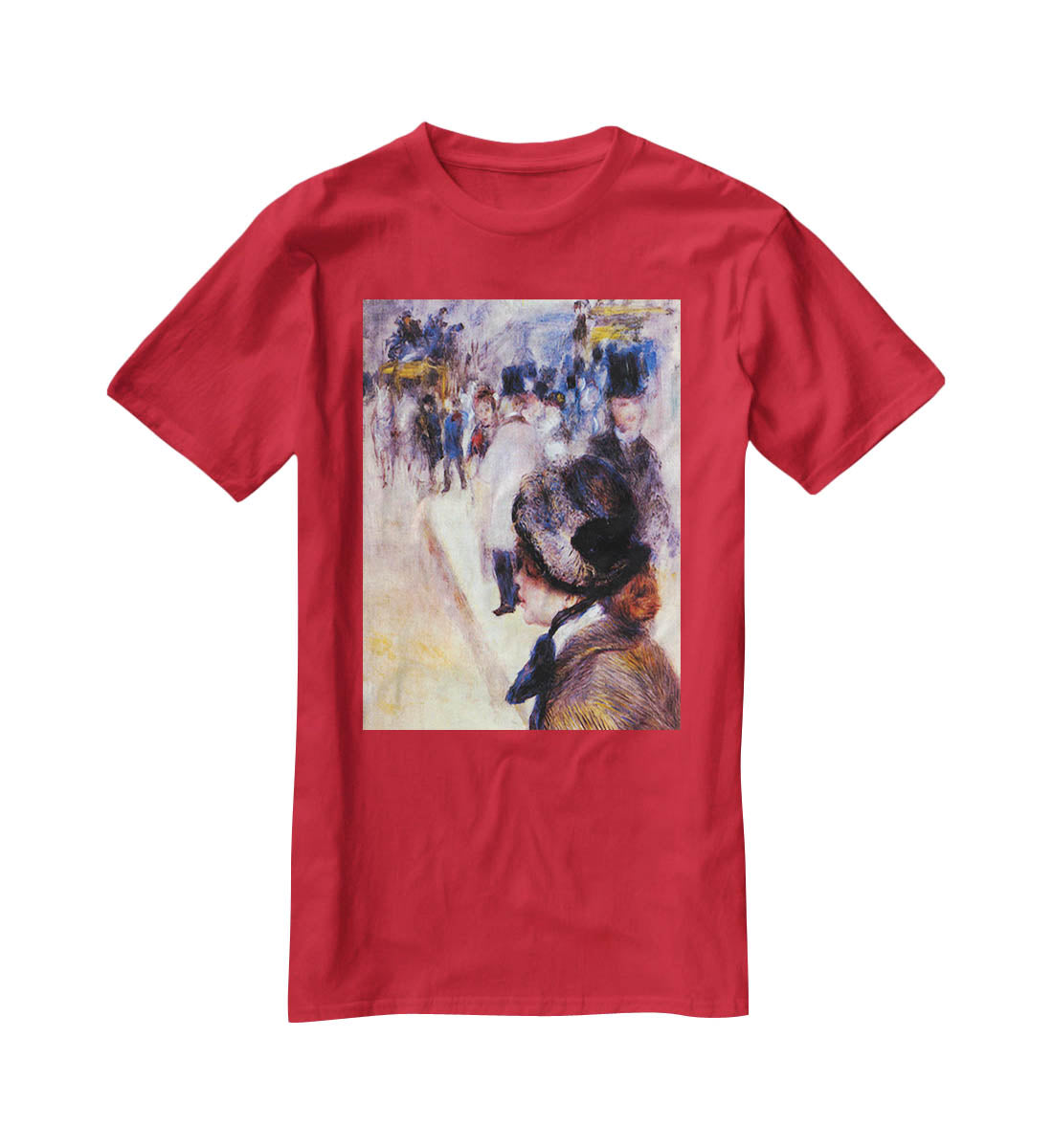 The place Clichy by Renoir T-Shirt - Canvas Art Rocks - 4