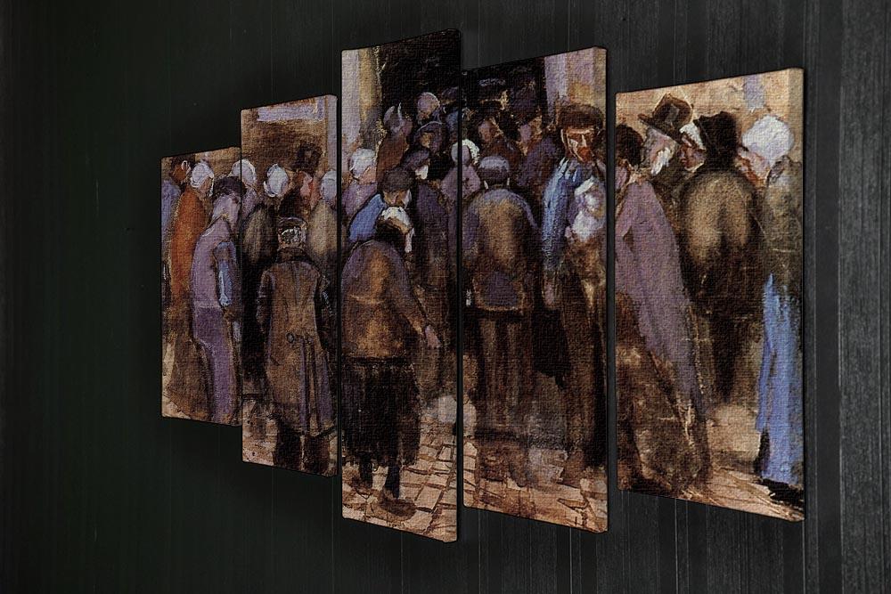 The poor and money by Van Gogh 5 Split Panel Canvas - Canvas Art Rocks - 2