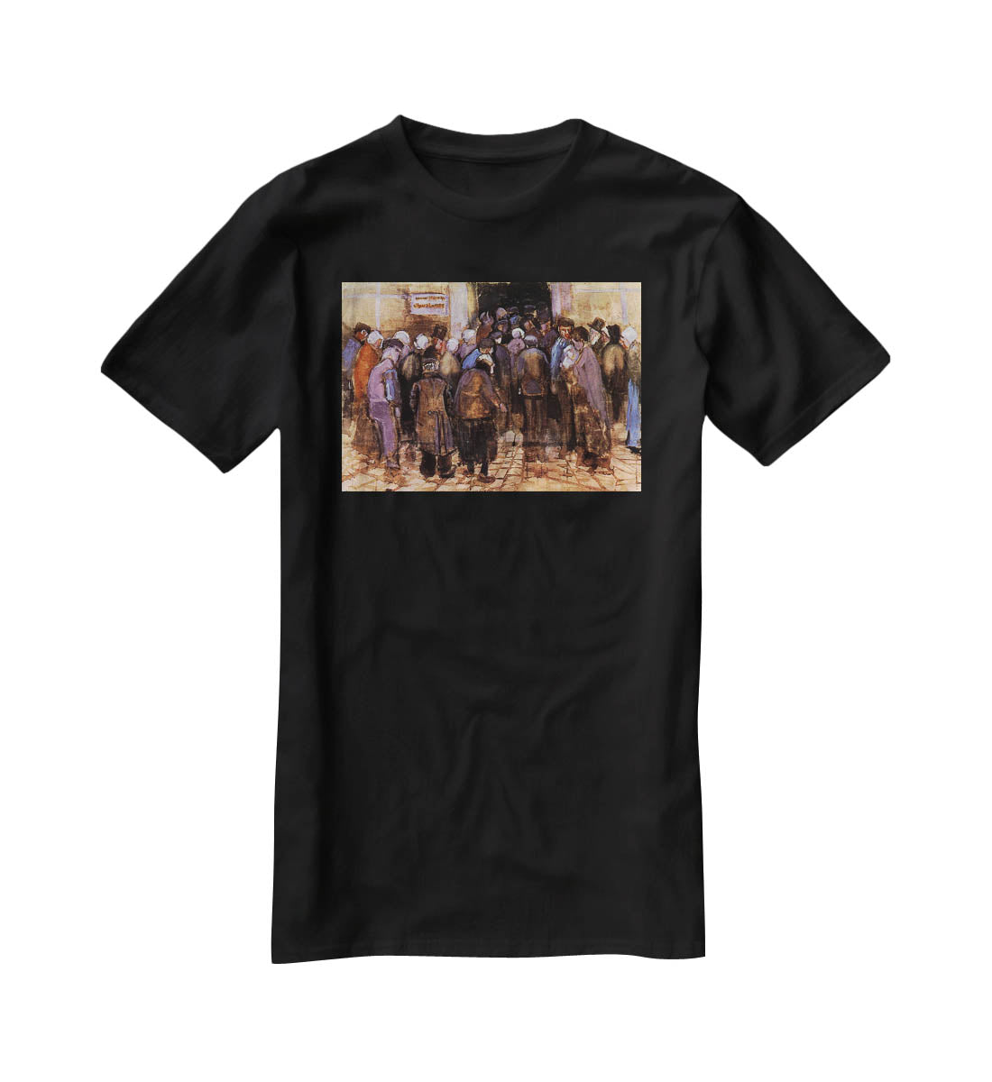 The poor and money by Van Gogh T-Shirt - Canvas Art Rocks - 1