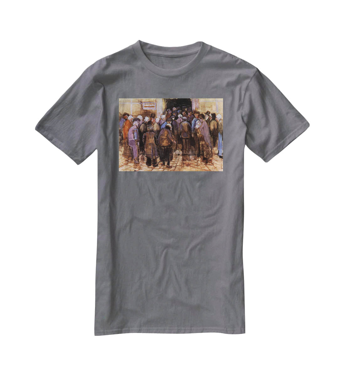 The poor and money by Van Gogh T-Shirt - Canvas Art Rocks - 3