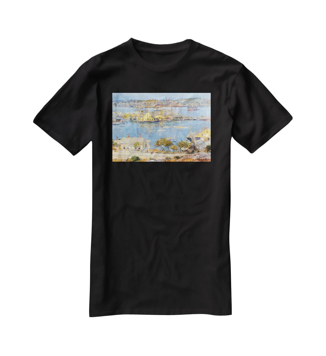 The port of Gloucester 1 by Hassam T-Shirt - Canvas Art Rocks - 1