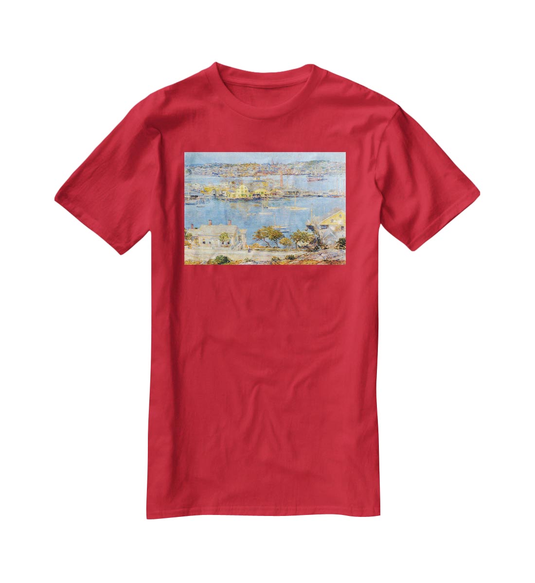 The port of Gloucester 1 by Hassam T-Shirt - Canvas Art Rocks - 4