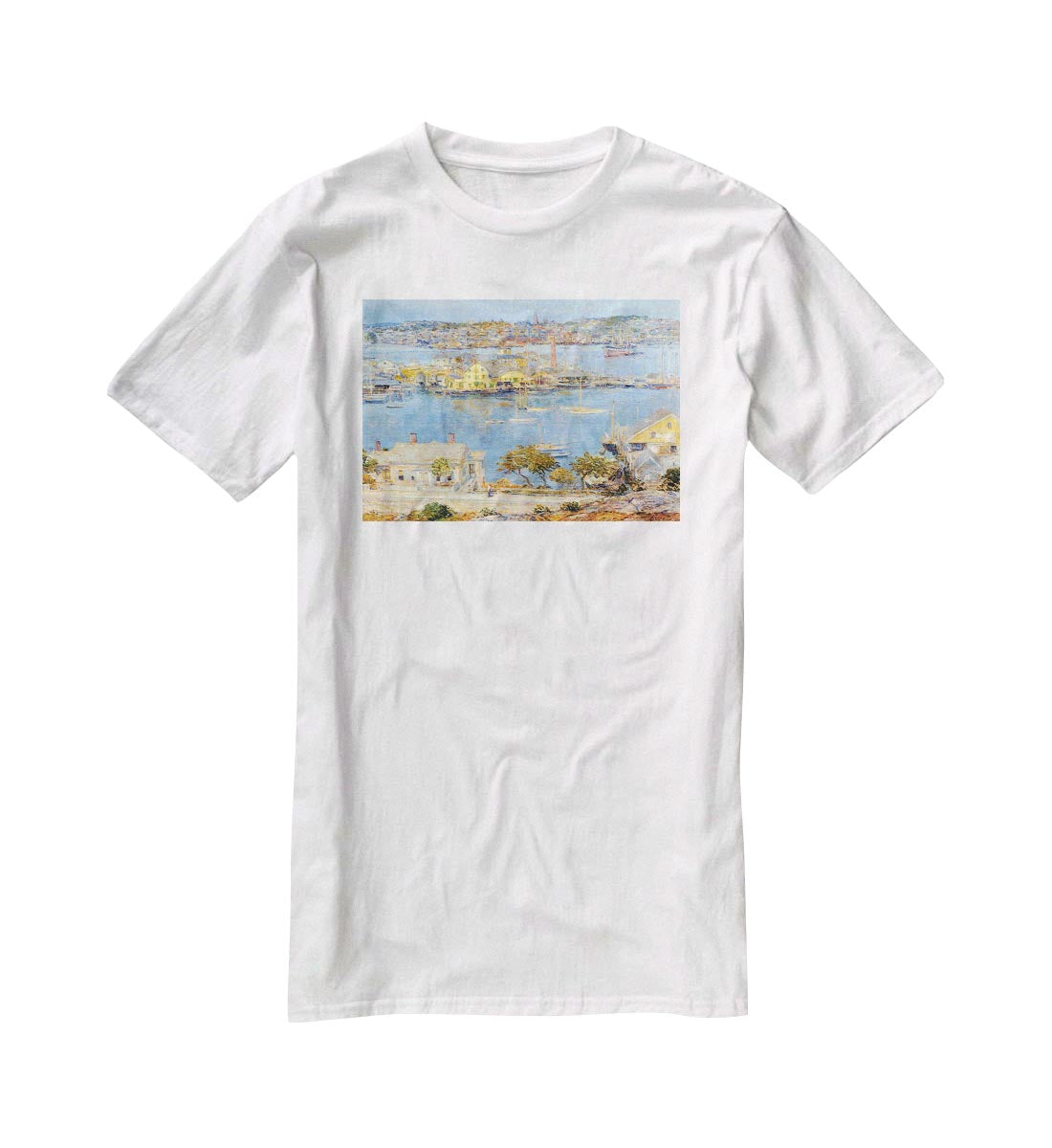 The port of Gloucester 1 by Hassam T-Shirt - Canvas Art Rocks - 5
