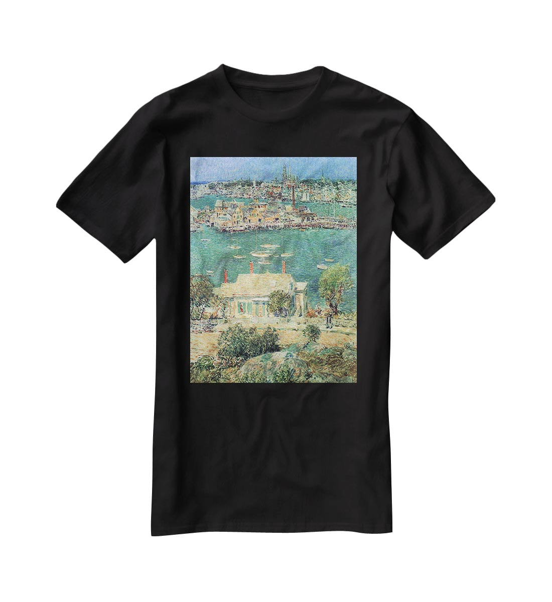 The port of Gloucester 2 by Hassam T-Shirt - Canvas Art Rocks - 1